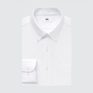 Рубашка из негладкого джерси с длинными рукавами , белый Uniqlo