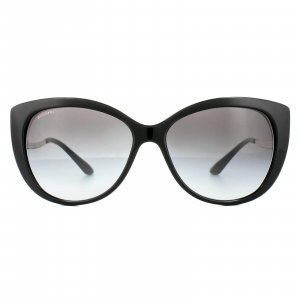 Солнцезащитные очки Cat Eye Black Grey Gradient 8178 Bvlgari, черный BVLGARI