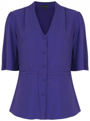 Блузка Sienna с V-образным вырезом и короткими рукавами Alcaçuz. Цвет: фиолетовый
