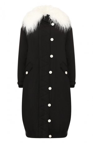 Утепленное пальто Steve J & Yoni P. Цвет: чёрный