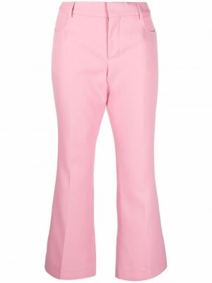 Укороченные расклешенные брюки AMI Paris. Цвет: розовый