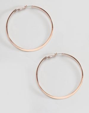 Серьги‑кольца цвета розового золота -Медный River Island