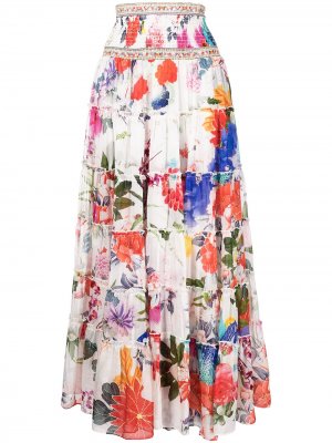 Floral-print tiered maxi skirt Camilla. Цвет: разноцветный
