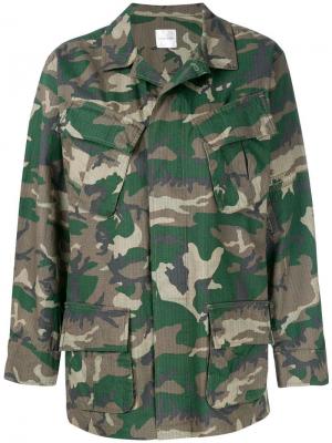 Куртка Leandra в стиле милитари Anine Bing. Цвет: зеленый