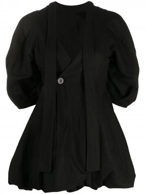 Блузка с объемными рукавами Enföld. Цвет: черный