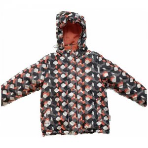 Куртка зимняя CROCKID, размер 110-116 crockid. Цвет: черный/белый/оранжевый/серый