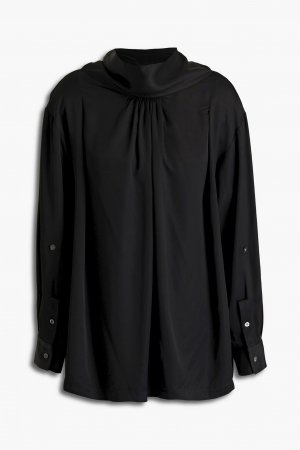 Блуза из атласного крепа со сборками 3.1 PHILLIP LIM, черный Lim
