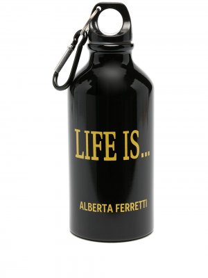 Бутылка для воды с принтом Alberta Ferretti. Цвет: черный