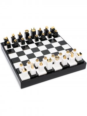 LObjet шахматы с декором из золота L'Objet. Цвет: черный
