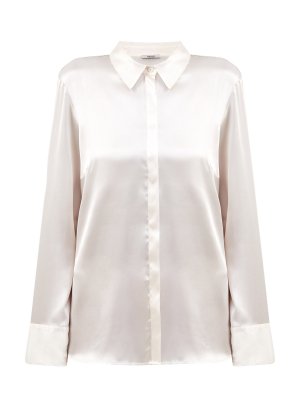 Шелковая блуза с ювелирными цепочками Punto Luce PESERICO. Цвет: белый