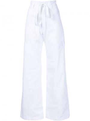 Расклешенные джинсы Nicopanda. Цвет: белый