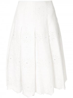 Джинсовая юбка Victoria Bambah. Цвет: белый