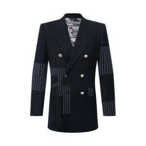 Пиджак из шерсти и шелка Dolce & Gabbana. Цвет: синий