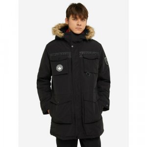 Парка Mens jacket, размер 46, черный Camel. Цвет: черный