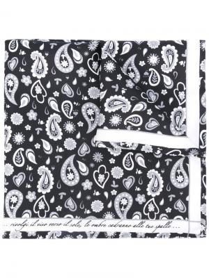 Нагрудный платок с узором пейсли Fefè. Цвет: чёрный
