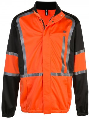 Спортивная куртка в стиле колор-блок Astrid Andersen. Цвет: оранжевый
