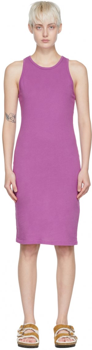 Пурпурное хлопковое мини-платье Raquel Allegra