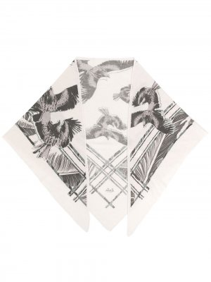 Кашемировый шарф с логотипом Lala Berlin. Цвет: серый