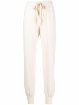Кашемировые брюки с кулиской Fabiana Filippi. Цвет: бежевый
