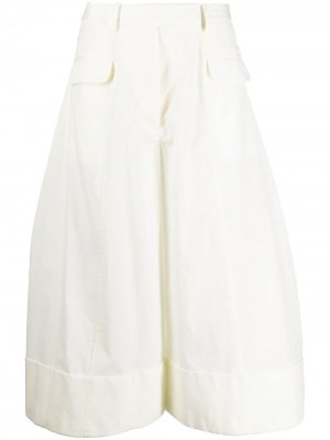 Укороченные брюки широкого кроя Simone Rocha. Цвет: нейтральные цвета