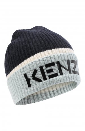 Шерстяная шапка Kenzo. Цвет: синий