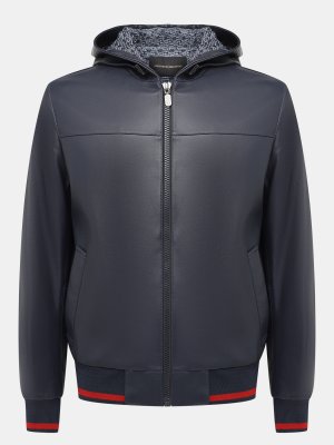 Кожаные куртки Alessandro Manzoni. Цвет: темно-синий