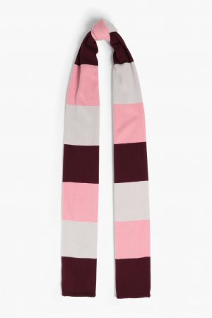 Полосатый шарф из смеси шерсти и кашемира Chinti & Parker, пастельно-розовый PARKER