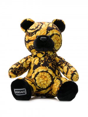 Плюшевый медведь с принтом Savage Barocco Young Versace. Цвет: желтый
