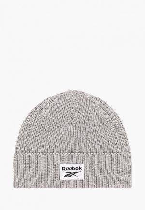 Шапка Reebok TE BEANIE. Цвет: серый