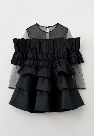 Платье Elisabetta Franchi La Mia Bambina. Цвет: черный