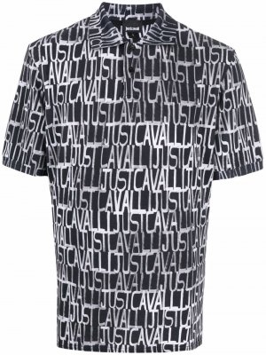 Repeated logo-print polo shirt Just Cavalli. Цвет: черный