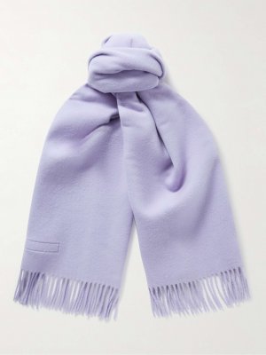 Шерстяной шарф Vesta с бахромой ACNE STUDIOS, фиолетовый Studios