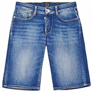 Бермуды джинсовые для мальчика BMIKE000W1199 цвет синий 10 лет Le Temps Des Cerises. Цвет: синий