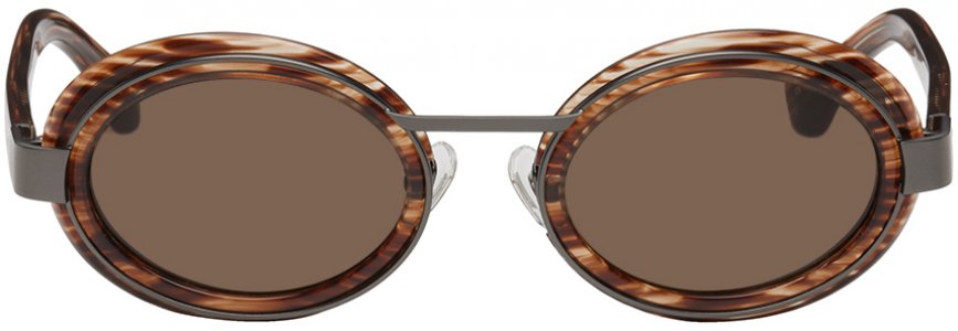 Черепаховые солнцезащитные очки Linda Farrow Edition 77 C6 Dries Van Noten