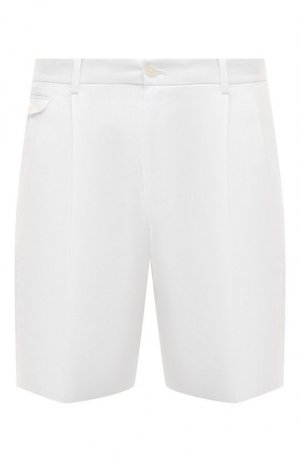 Льняные шорты Dolce & Gabbana. Цвет: белый