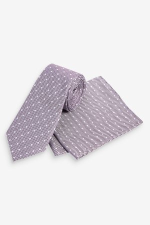 Комплект из галстука и нагрудного платка , фиолетовый Next