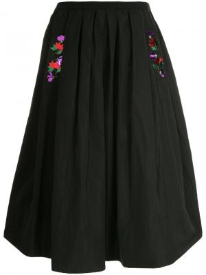 Пышная декорированная юбка с пайетками Muveil. Цвет: чёрный
