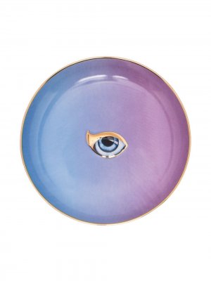 LObjet фарфоровая тарелка Lito L'Objet. Цвет: синий