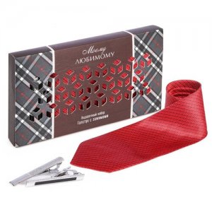 Подарочный набор: галстук и зажимы для галстука Моему любимому profit