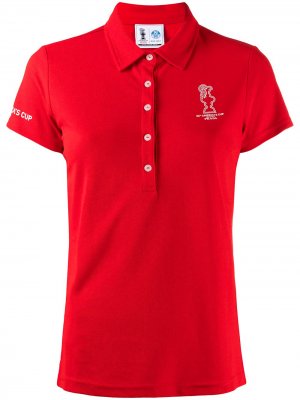 Рубашка поло с графичным принтом North Sails x Prada Cup. Цвет: красный