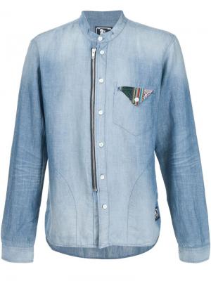 Джинсовая рубашка с нагрудным карманом Prps. Цвет: синий