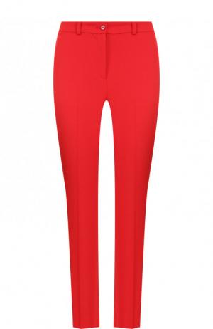 Укороченные шерстяные брюки со стрелками Michael Kors Collection. Цвет: красный