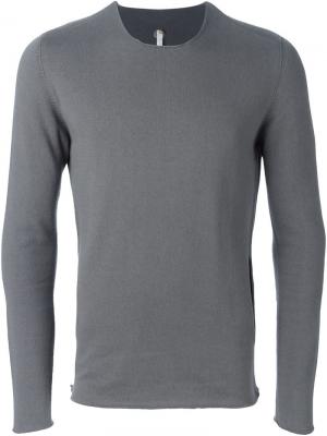 Трикотажный свитер с круглым вырезом Label Under Construction. Цвет: серый