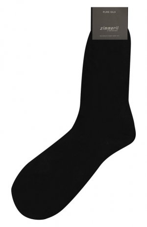 Шелковые носки Zimmerli. Цвет: чёрный