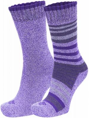 Носки женские Moisture Control, 2 пары, размер 39-42 Columbia. Цвет: фиолетовый
