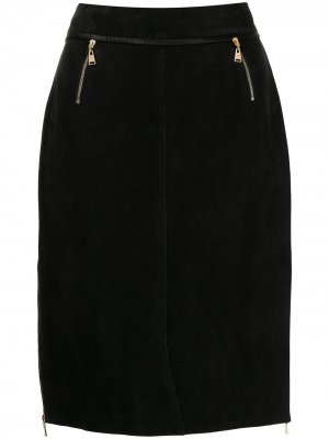 Юбка с молниями Louis Vuitton. Цвет: черный