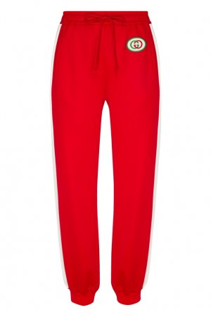 Красные спортивные брюки с логотипом Gucci. Цвет: красный