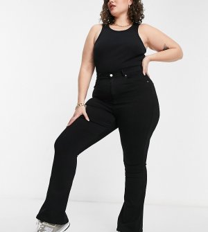 Черные расклешенные джинсы Moxy-Черный цвет Dr Denim Plus
