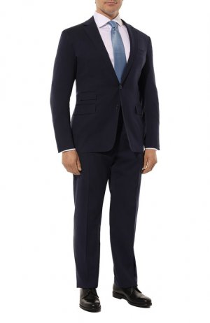 Шерстяной костюм Ralph Lauren. Цвет: синий