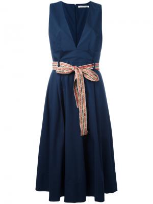 Платье с бантом Miahatami. Цвет: синий